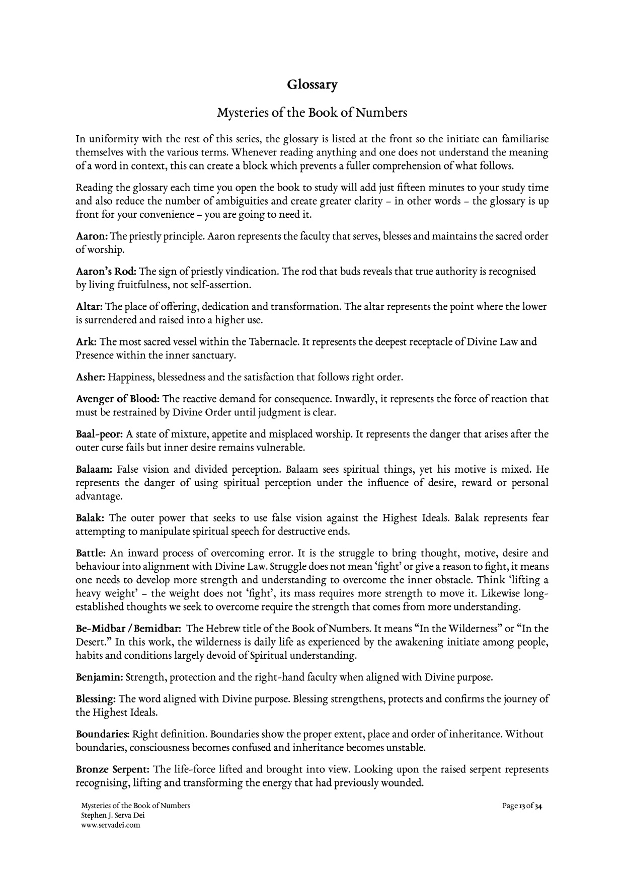 Mysteries of the Book of Numbers, page 13