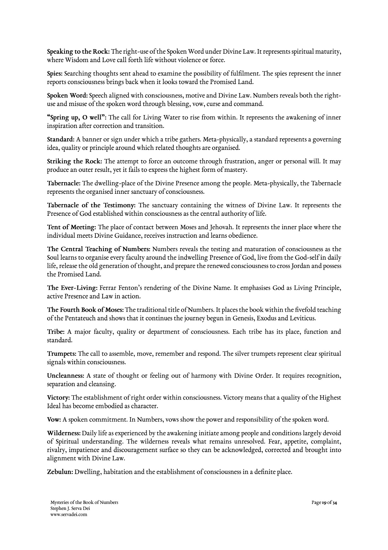 Mysteries of the Book of Numbers, page 19