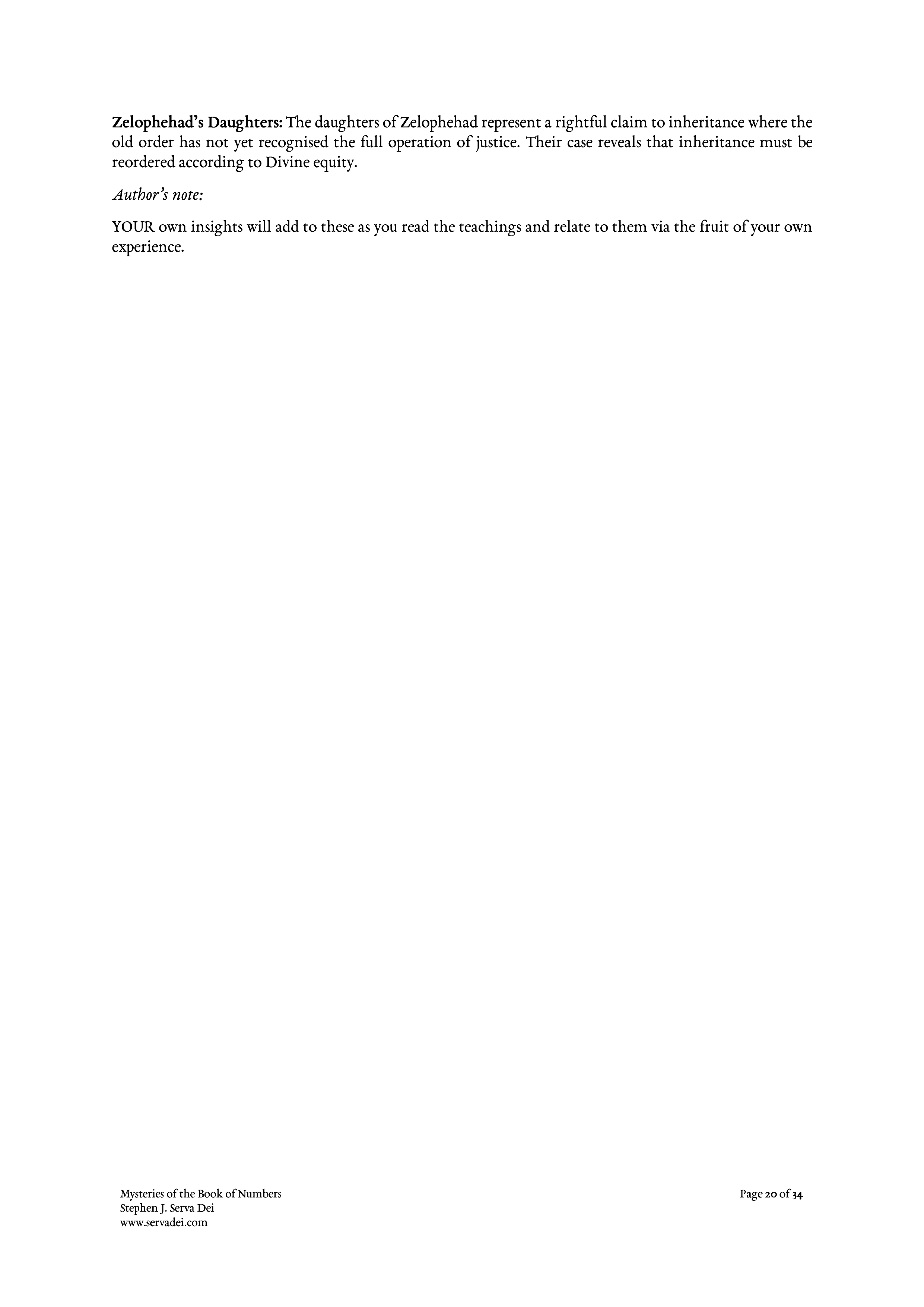 Mysteries of the Book of Numbers, page 20