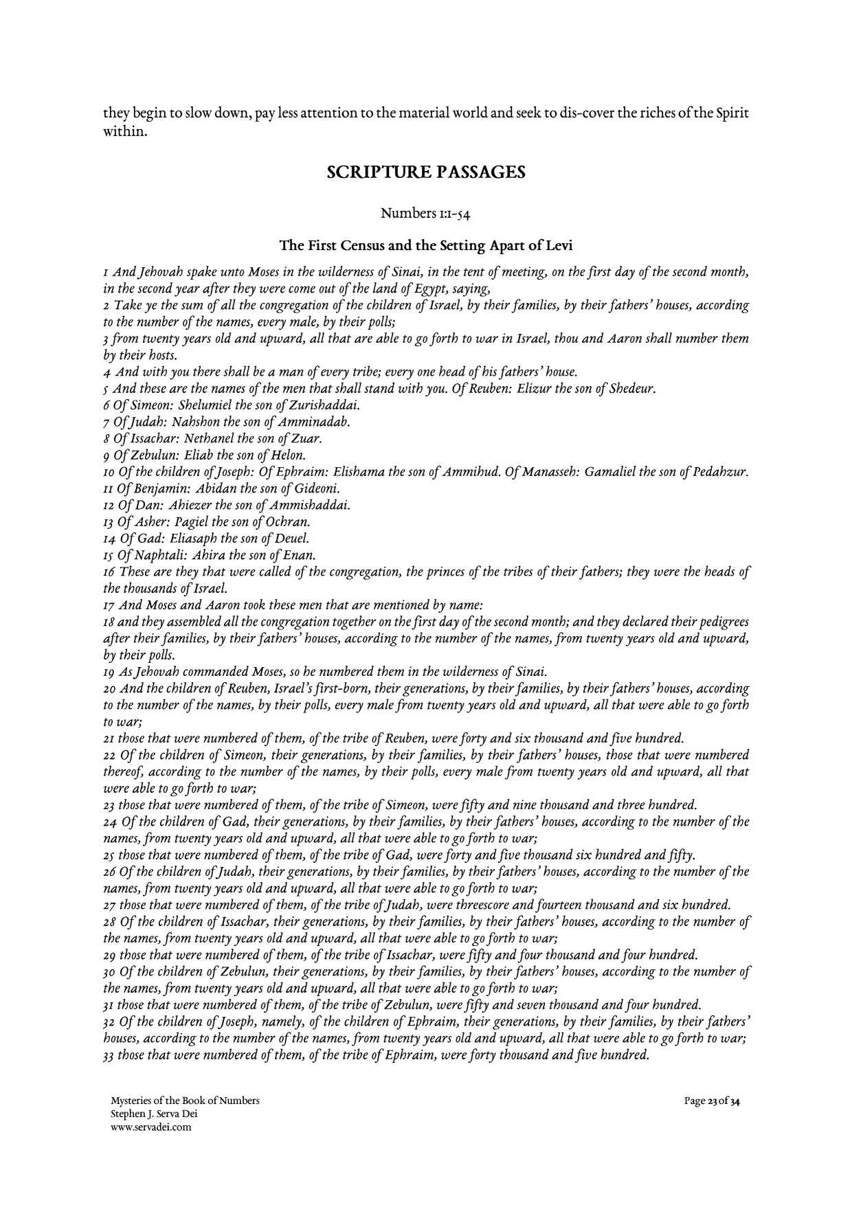 Mysteries of the Book of Numbers, page 23
